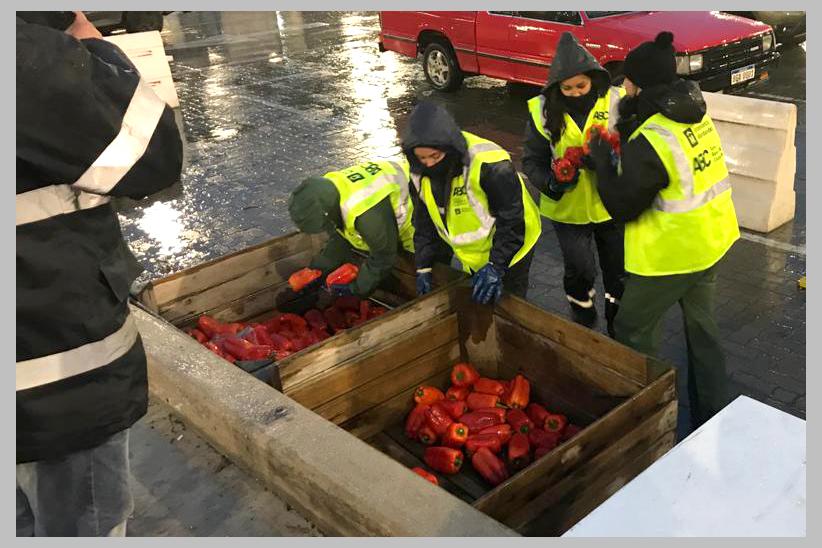 recuperación de alimentos con destino a la Red de Ollas Populares