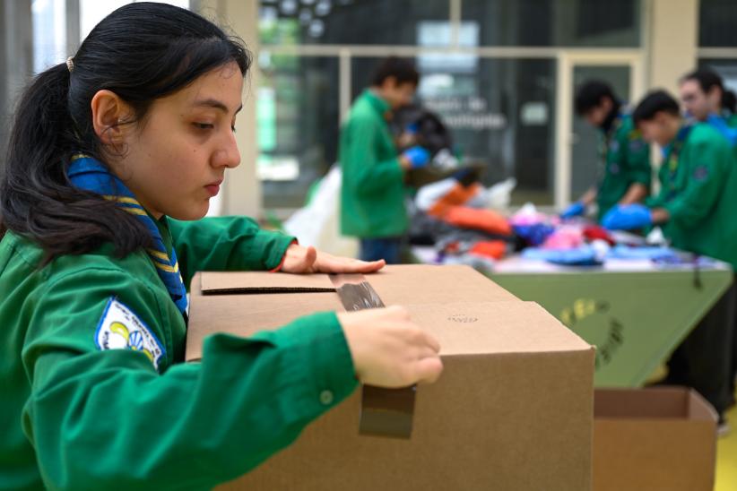 Clasificación de donaciones por Campaña del abrigo, en el Espacio Modelo 