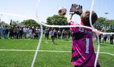 Inauguración de obras del Presupuesto Participativo en la plaza de deportes Nº 12