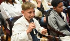 Presentación del Concejo de niñas y niños en el gabinete