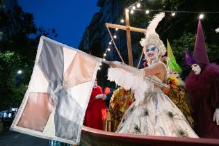 Carro alegórico en el desfile de Escuelas de Samba