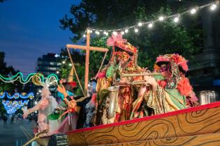 Carro alegórico en el desfile de Escuelas de Samba