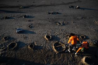 Operativo de limpieza en la playa Ramírez por celebración de I