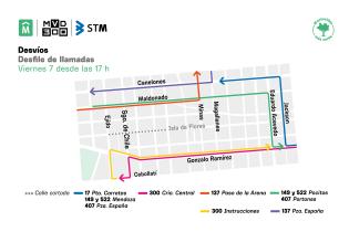 03 Cortes de tránsito y desvíos de transporte por Desfile de Llamadas 2025 