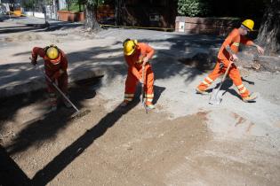 Avance de obras en Av. Dr. Luis Alberto de Herrera en el tramo e