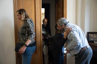 Reunión del intendente Mario Bergara con el colectivo Trans del