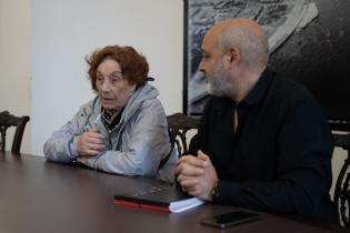 20250901dicimouyjmr4967.jpg Intendente Mario Bergara y la directora de Cultura Débora Quiri