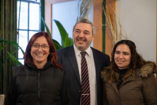 Intendente de Montevideo Mario Bergara, participa en el corte de