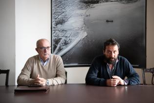  Intendente Mario Bergara, durante la reunión con el Prof. Dr. 