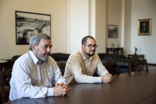  Intendente Mario Bergara, se reúne con el cura Juan Andrés Ve
