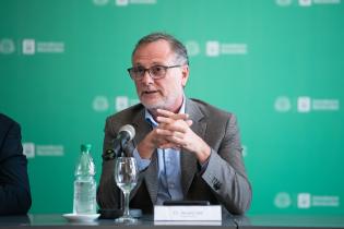 Presidente de Uruguay Innova, Bruno Gili durante el Lanzamiento de la Gerencia de Innovación
