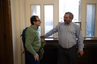 20250919dicimouyjmr1338.jpg Intendente Mario Bergara se reúne con Enrico Irrazábal, decano