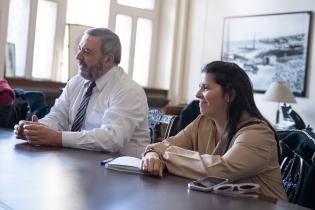 Intendente Mario Bergara se reúne con edila Judith Varela