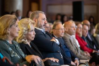 Intendente Mario Bergara, durante el lanzamiento de la Fundación Bienal de Montevideo