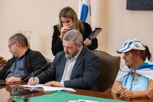 Intendente Mario Bergara, participa de firma de convenio con la 