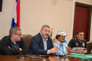 Intendente Mario Bergara, participa de firma de convenio con la 