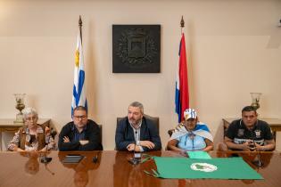 Intendente Mario Bergara, participa de firma de convenio con la 