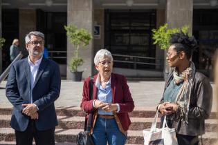 Intendente (i) Justo Onandi, recibe a embajadas interesadas en c