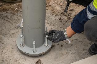 Colocación de radar en Rambla y José Cúneo Perinetti