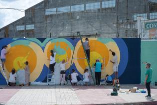 Intervención artística por los cuarenta años de Amnistía Int