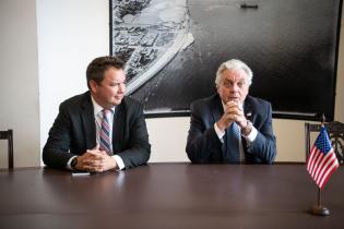 Intendente Mario Bergara, se reúne con el embajador de Estados 