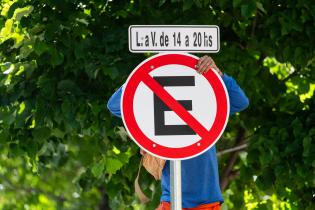 Colocación de cartelería de prohibido estacionar