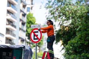 Colocación de cartelería de prohibido estacionar
