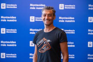 Entrenador técnico deportivo, Mauricio Ramírez, en el lanzamiento de Maratón Montevideo