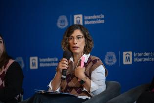 Directora de Salud, María Noel Battaglino, durante la actividad "Climaterio y menopausia" por el Día Internacional de Acción por la Salud de las Mujeres