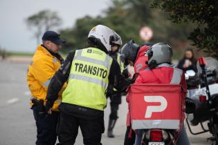 Operativo de control de tránsito en el Parque Rodó 