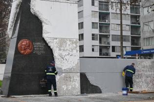 Intervención del Servicio de Obras en plaza José Pedro Massera
