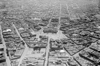 Vista aérea del barrio Aguada. Al centro: Palacio Legislativo