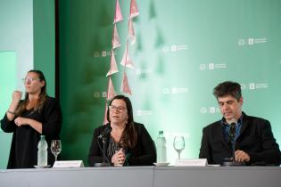 Conferencia de prensa por proyecto Balcón del Cerro en la sala Ernesto de los Campos