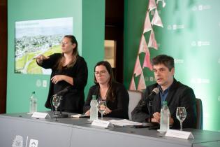 Conferencia de prensa por proyecto Balcón del Cerro en la sala Ernesto de los Campos