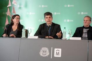 Conferencia de prensa por proyecto Balcón del Cerro en la sala Ernesto de los Campos