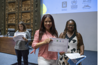 Entrega de certificados en capacitación laboral para personas refugiadas, solicitantes de asilo y migrantes 