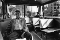 Mario en un ómnibus a Ciudad Vieja. Montevideo, 1996-1997
