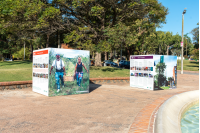 Exposición itinerante de cubos Plan ABC en el Parque Rodó 