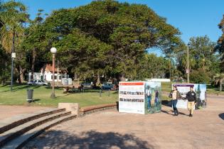 Exposición itinerante de cubos Plan ABC en el Parque Rodó