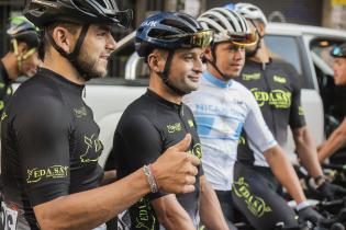 Largada de la 77° edición de la Vuelta Ciclista del Uruguay 2022 en la  explanada de la Intendencia de Montevideo