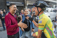 Largada de la 77° edición de la Vuelta Ciclista del Uruguay 2022 en la  explanada de la Intendencia de Montevideo