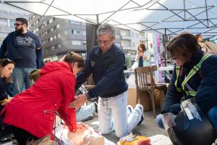 Actividad en la explanada en el marco del día mundial de la hipertensión 