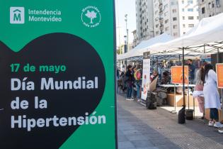 Actividad en la explanada en el marco del día mundial de la hipertensión 