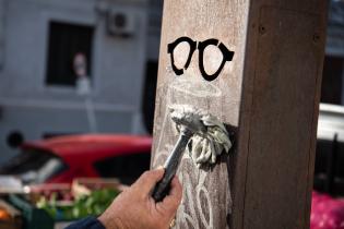 Limpieza de vandalización a monumento a Julio Castro Limpieza de vandalización a monumento a Julio Castro