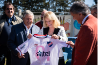 Firma de convenio con el Club Nacional de Fútbol en la ciudad deportiva Los Céspedes, 19 de agosto de 2022