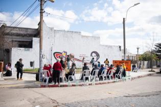Pintada de mural de discapacidad en el marco de los 300 años de Montevideo Pintada de mural de discapacidad en el marco de los 300 años de Montevideo , 14 de julio de 2023