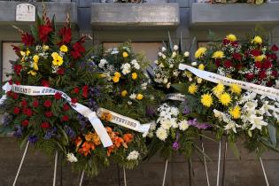 Entierro de Tabaré Vázquez en el cementerio de La Teja.