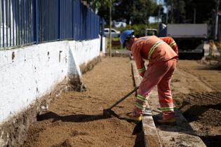 Trabajos viales en Av. Luis Batlle Berres