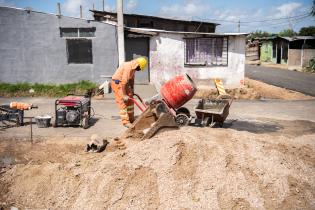 Avance de obras viales en barrio Marconi por Plan ABC