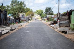 Avance de obras viales en barrio Marconi por Plan ABC